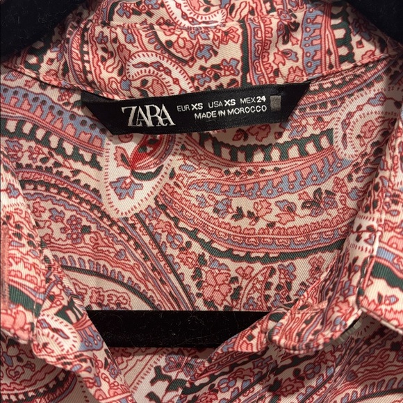 Zara Pink Paisley Long Sleeve Dress - Picture 4 of 11